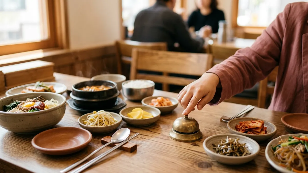 韓国の食堂でスマートに注文！初心者も安心の呼び出しベル・おかわり・会計ガイド